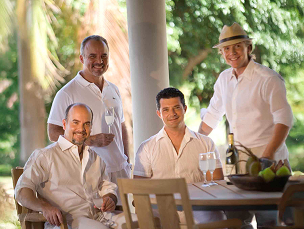 Group of men at Villa Aquamare